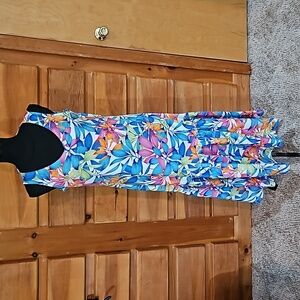 Caribbean Joe Colorful Floral Maxi Dress